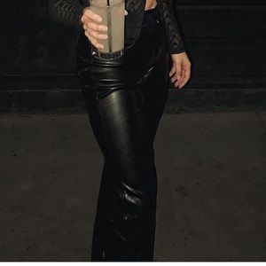 Revice Denim Black Leather Pants